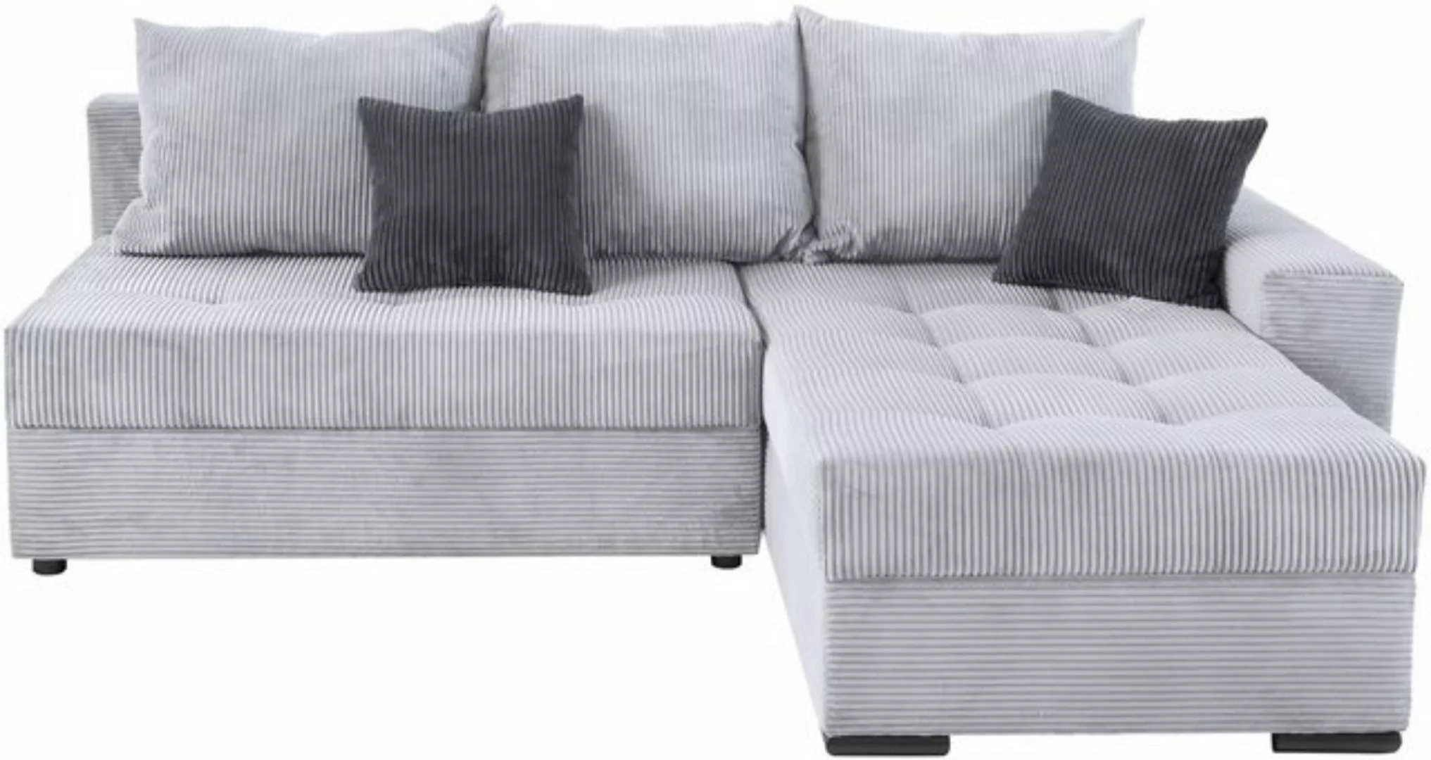 COLLECTION AB Ecksofa "Josy L-Form, Breite 214 cm, mit 3 großen Rückenkisse günstig online kaufen