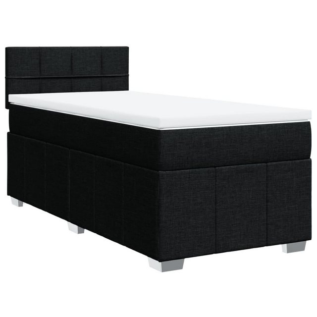 vidaXL Bett Boxspringbett mit Matratze Schwarz 90x190 cm Stoff günstig online kaufen