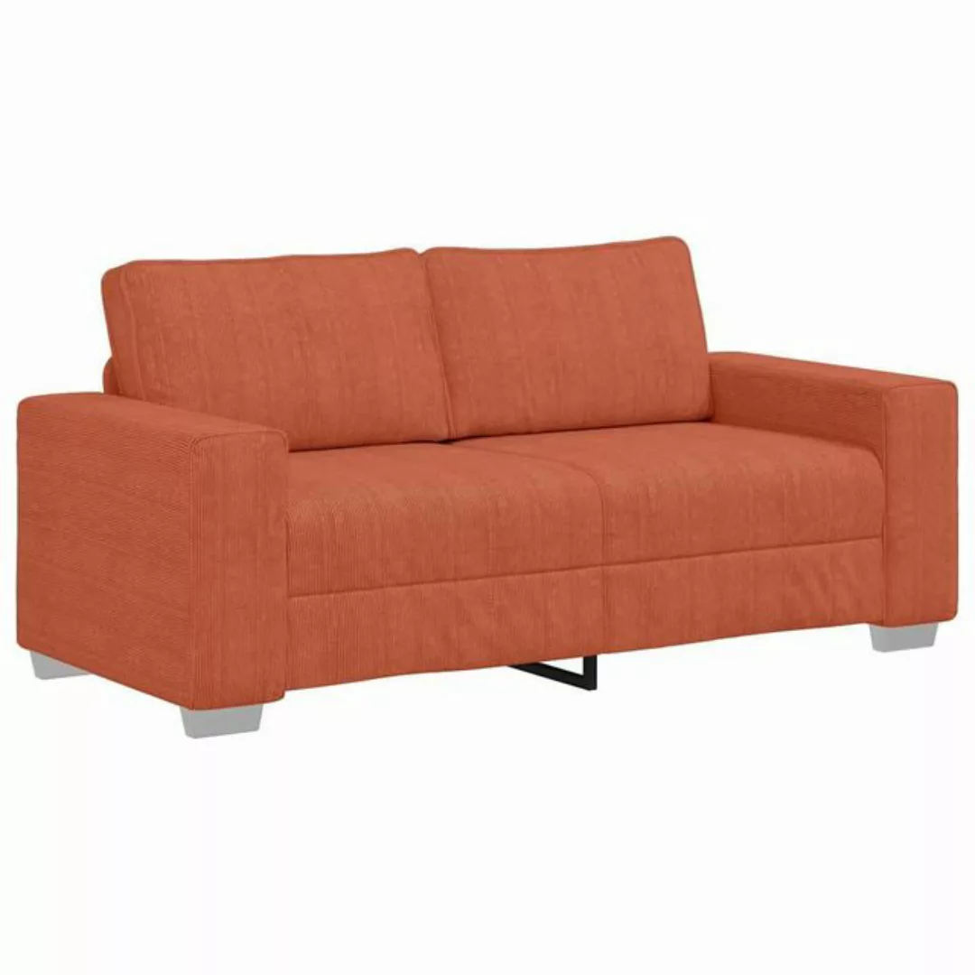 vidaXL Sofa Zweisitzer-Sofa Rot Orange 140 cm Cordstoff günstig online kaufen