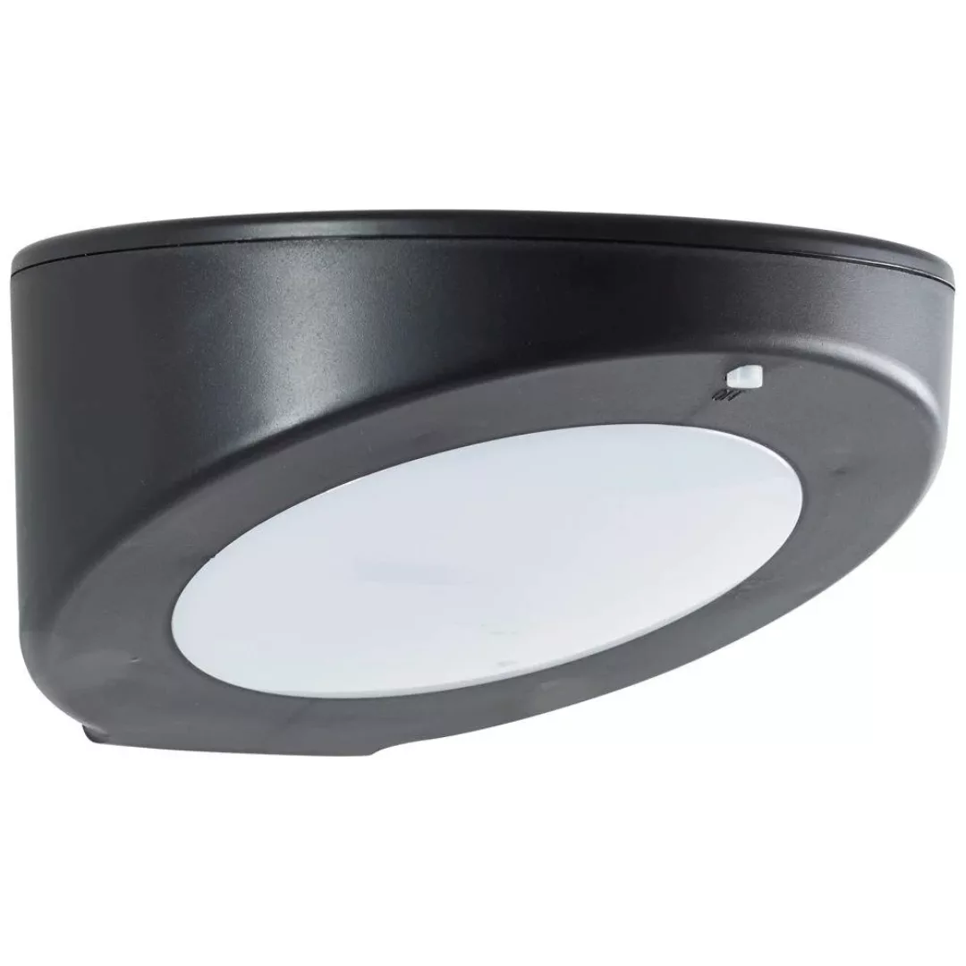 LED Wandleuchte Bardum in Schwarz 3W 520lm IP44 mit Bewegungsmelder günstig online kaufen