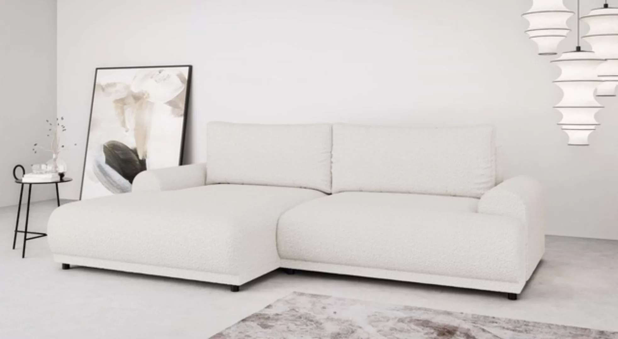 INOSIGN Ecksofa »Marsby, mit Bettfunktion und Bettkasten, Maße: B/H/T 242/6 günstig online kaufen