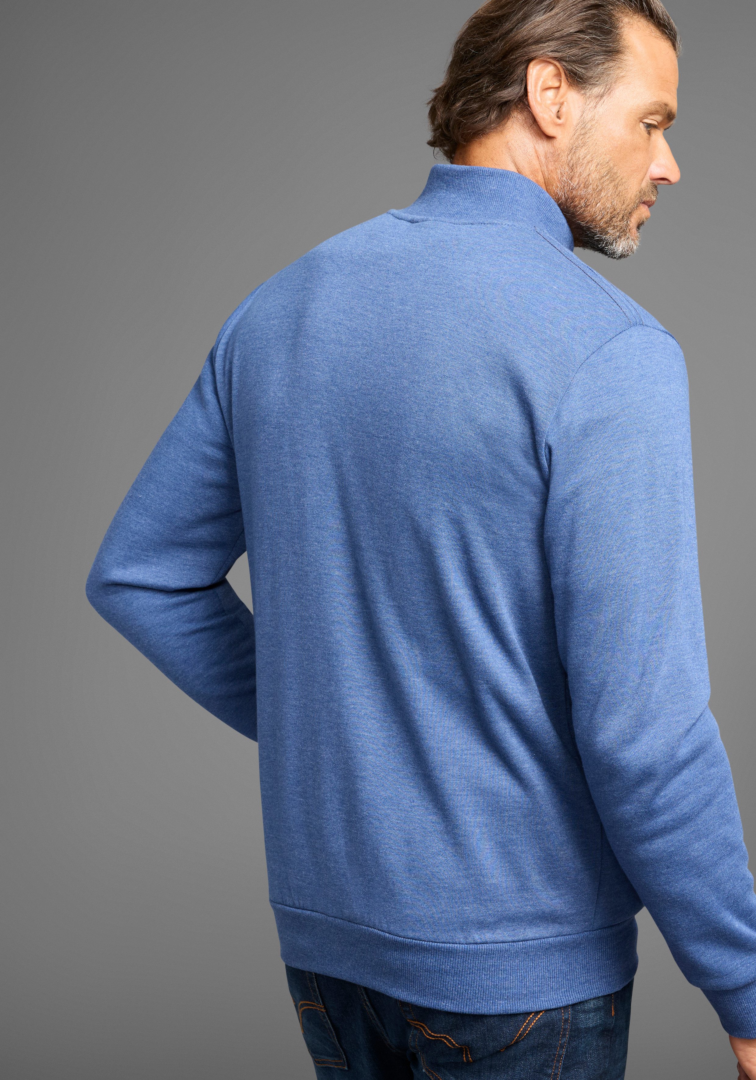 Man's World Sweatjacke Stehkragen und dezentem günstig online kaufen