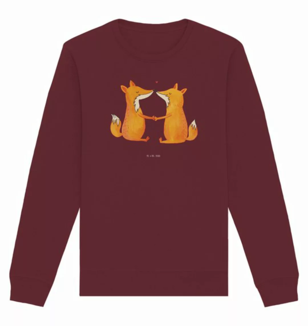 Mr. & Mrs. Panda Longpullover Größe L Füchse Liebe - Burgundy - Geschenk, P günstig online kaufen