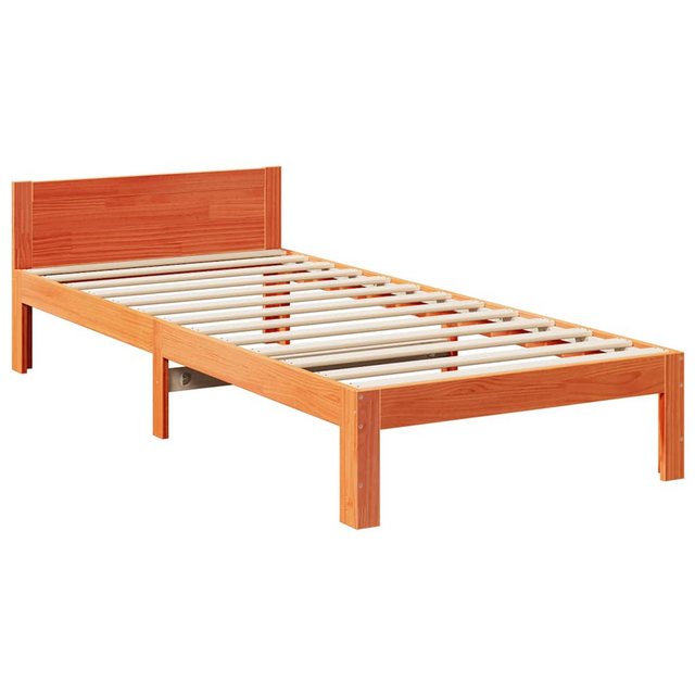 vidaXL Bett Massivholzbett ohne Matratze Wachsbraun 80x200 cm Kiefernholz günstig online kaufen