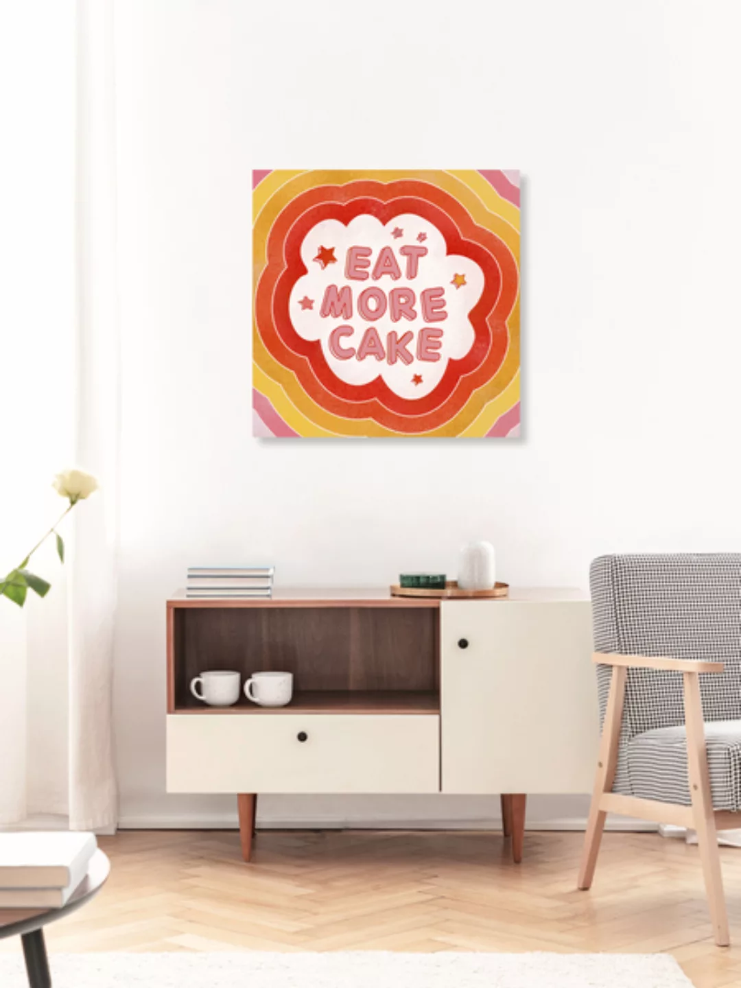 Poster / Leinwandbild - Eat More Cake günstig online kaufen