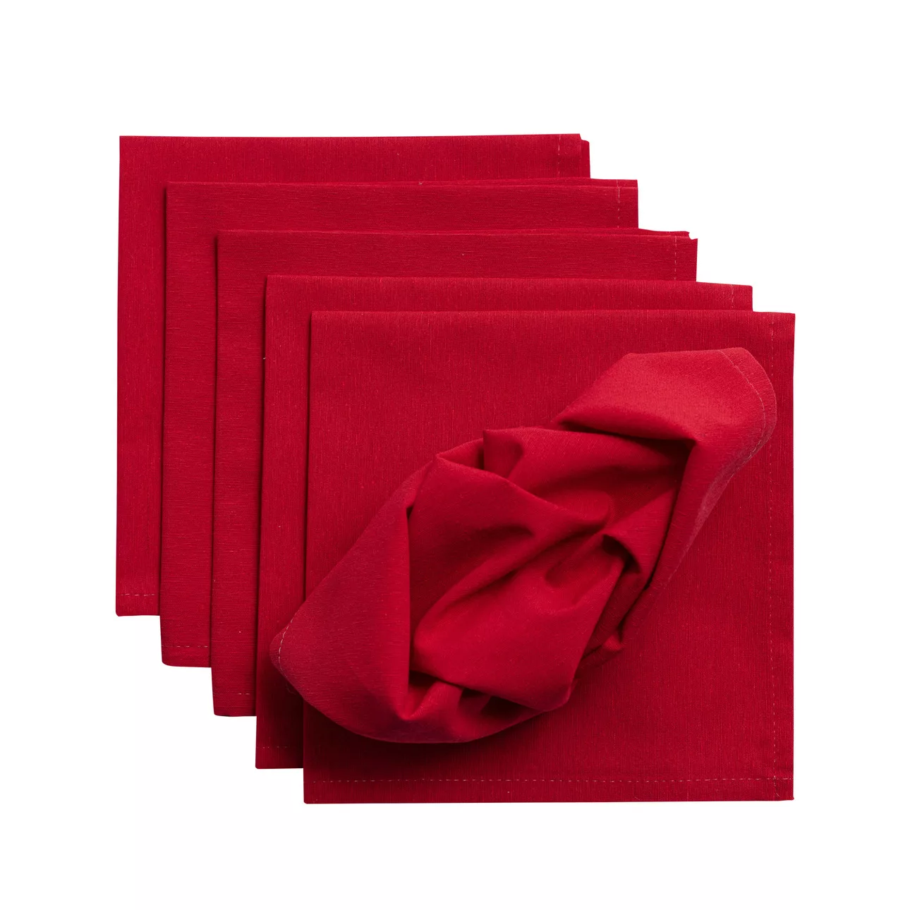 Serviettenset 6 Stck 42x42cm Quadro rot, 42 x 42 günstig online kaufen