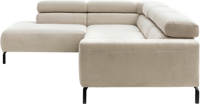 Places of Style Ecksofa "Antonelli, L-Form, incl. Kopfteilverstellung, Brei günstig online kaufen