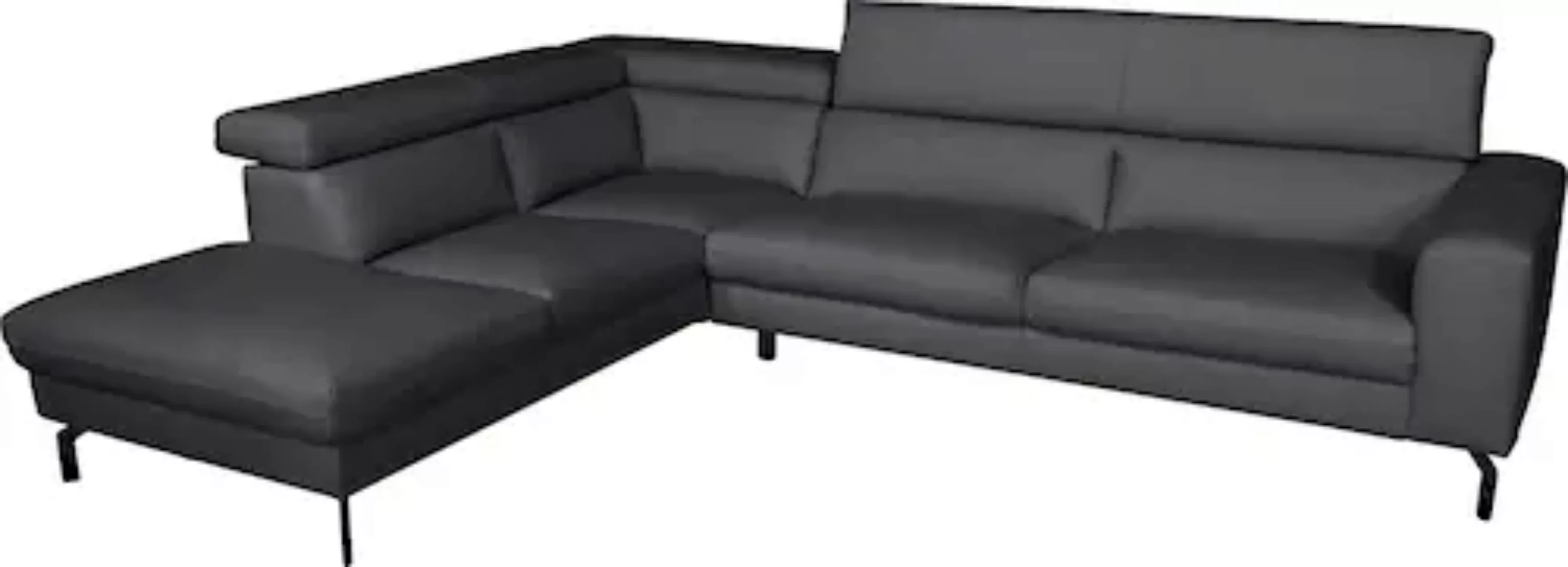 Places of Style Ecksofa "Olanta, L-Form", mit verstellbaren Kopfstützen günstig online kaufen