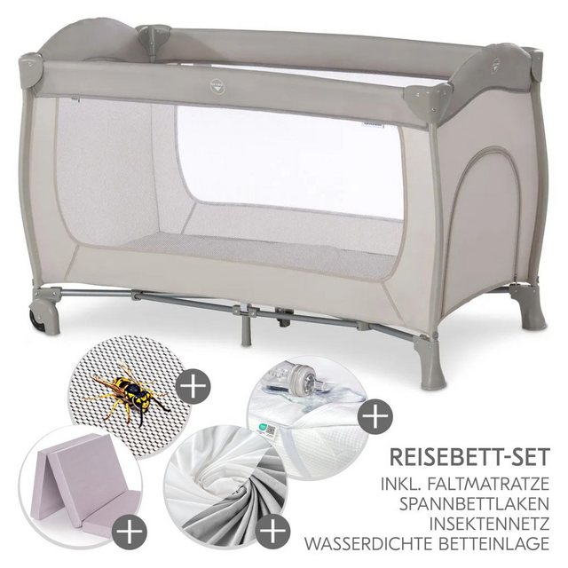 Hauck Baby-Reisebett XXL-Sparset - Sleep N Play Go Plus - Beige, Kinder Rei günstig online kaufen