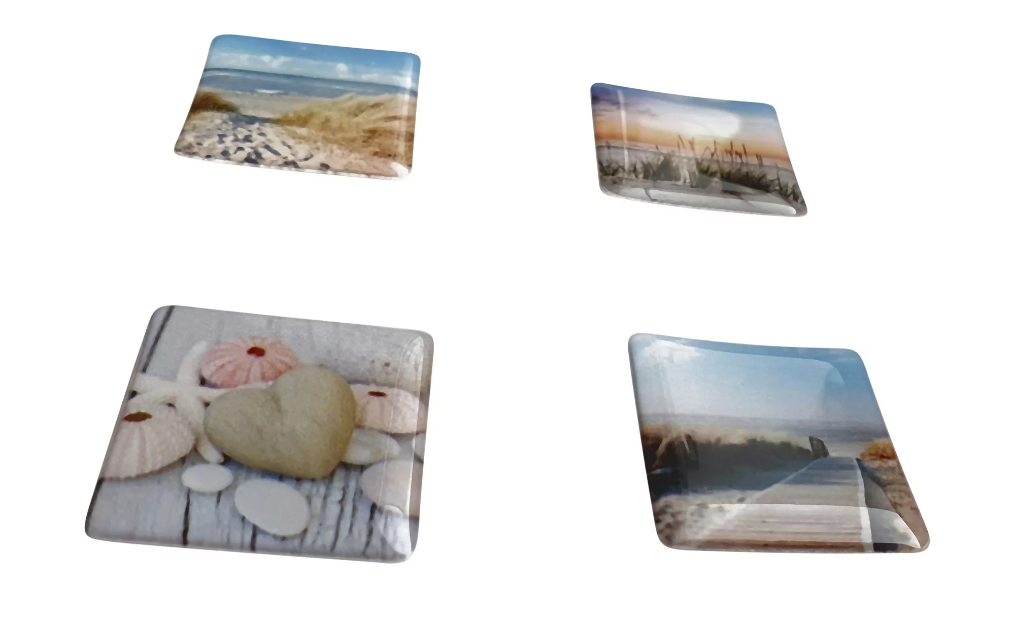 4er-Set eckige Magnete  Beach - 3 cm - Sconto günstig online kaufen