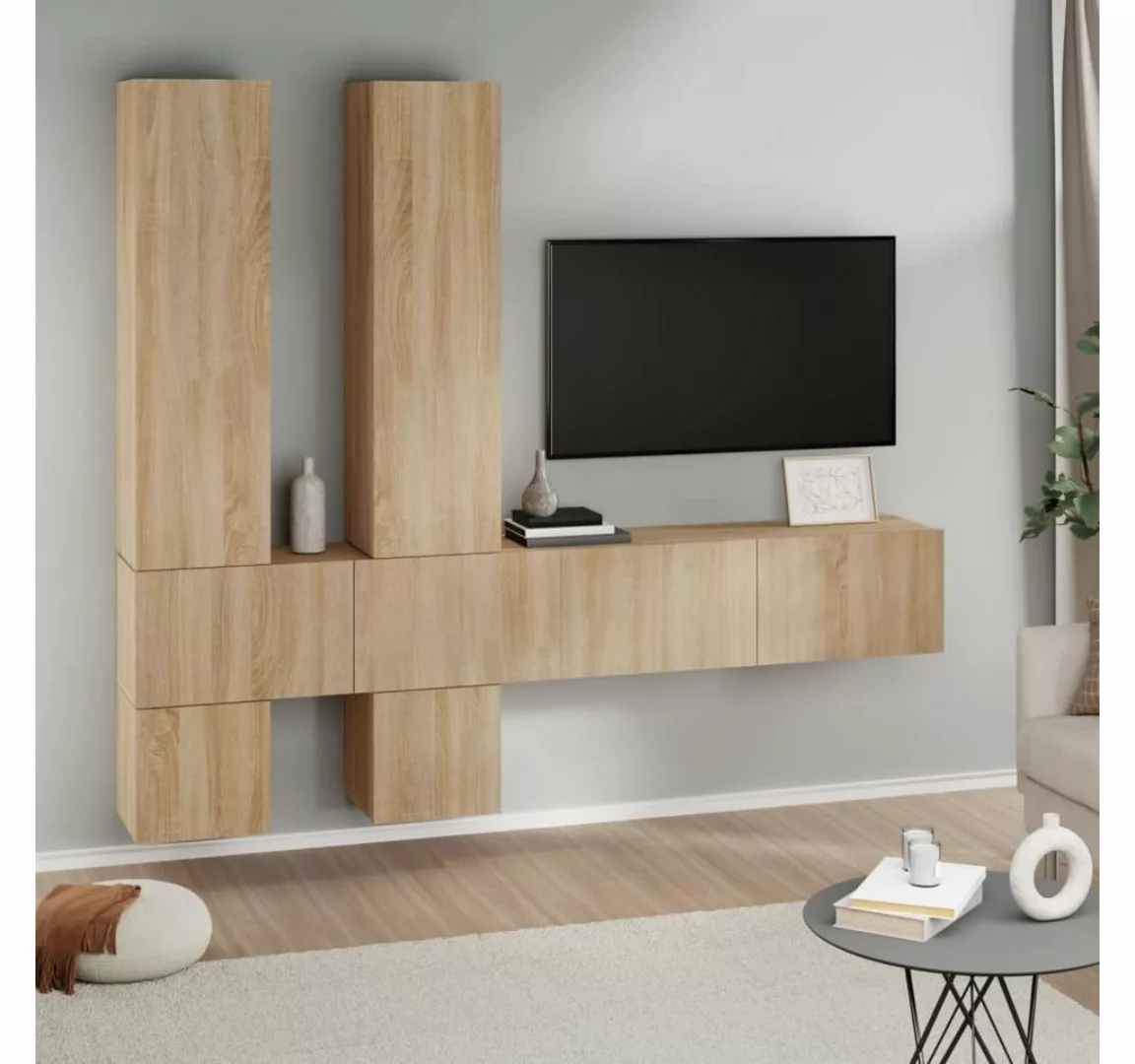 furnicato TV-Schrank TV-Wandschrank Sonoma-Eiche Holzwerkstoff günstig online kaufen