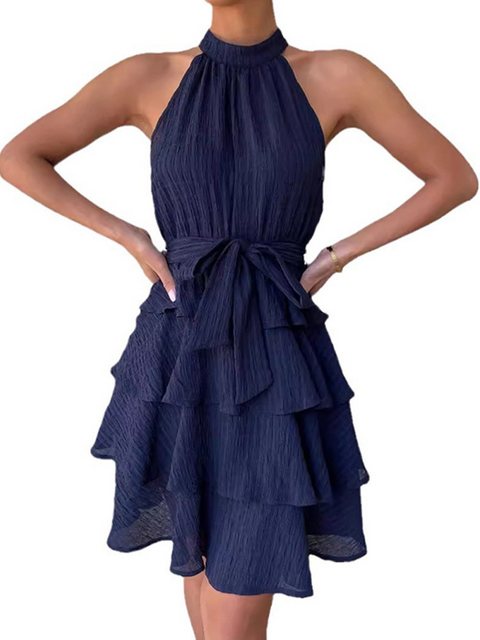 KIKI Neckholderkleid Frauen ärmelloses Kleider Abendkleid Oktoberfest Somme günstig online kaufen