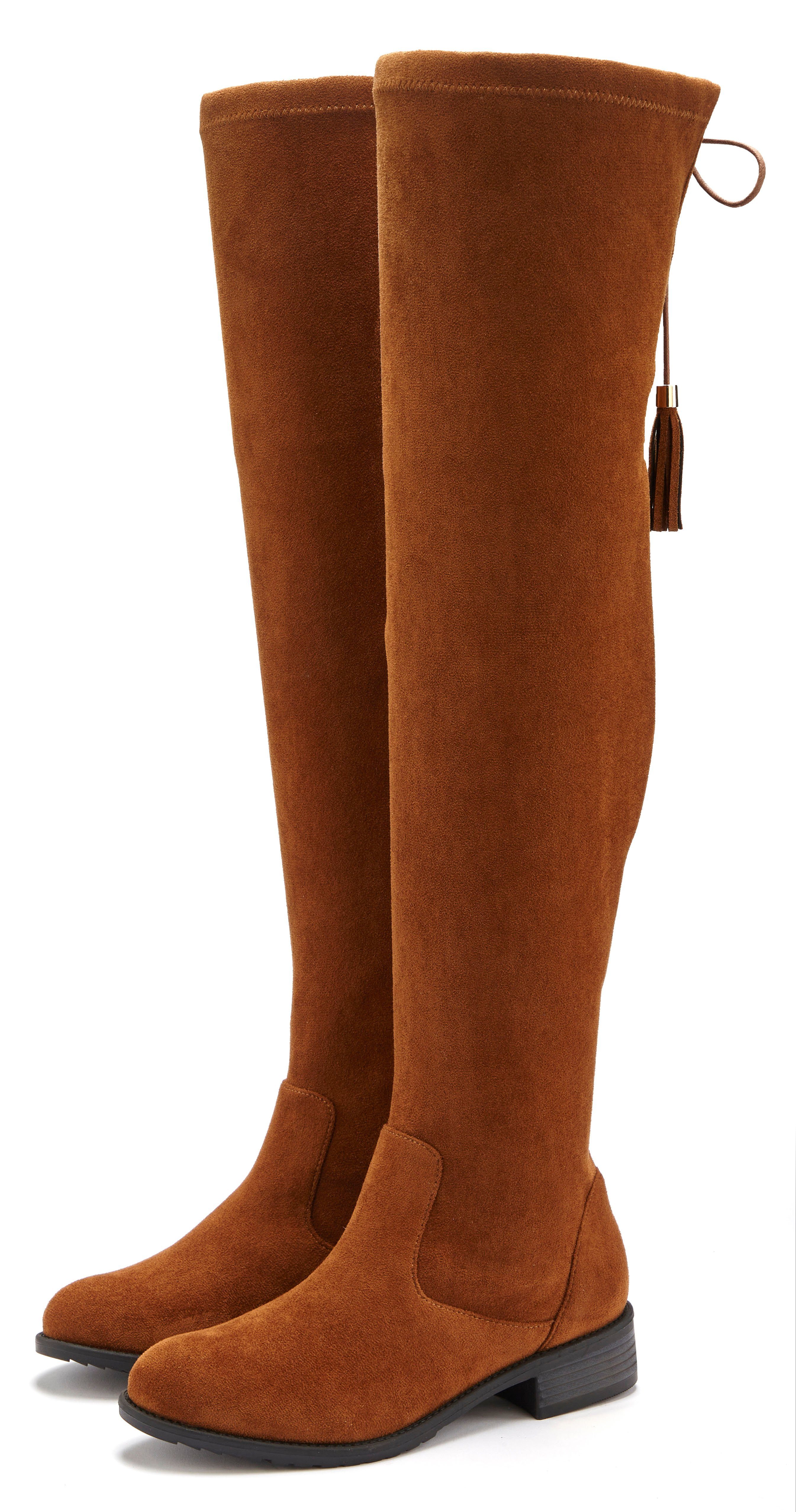LASCANA Stiefel, Langschaftstiefel Overkneestiefel mit elastischem günstig online kaufen