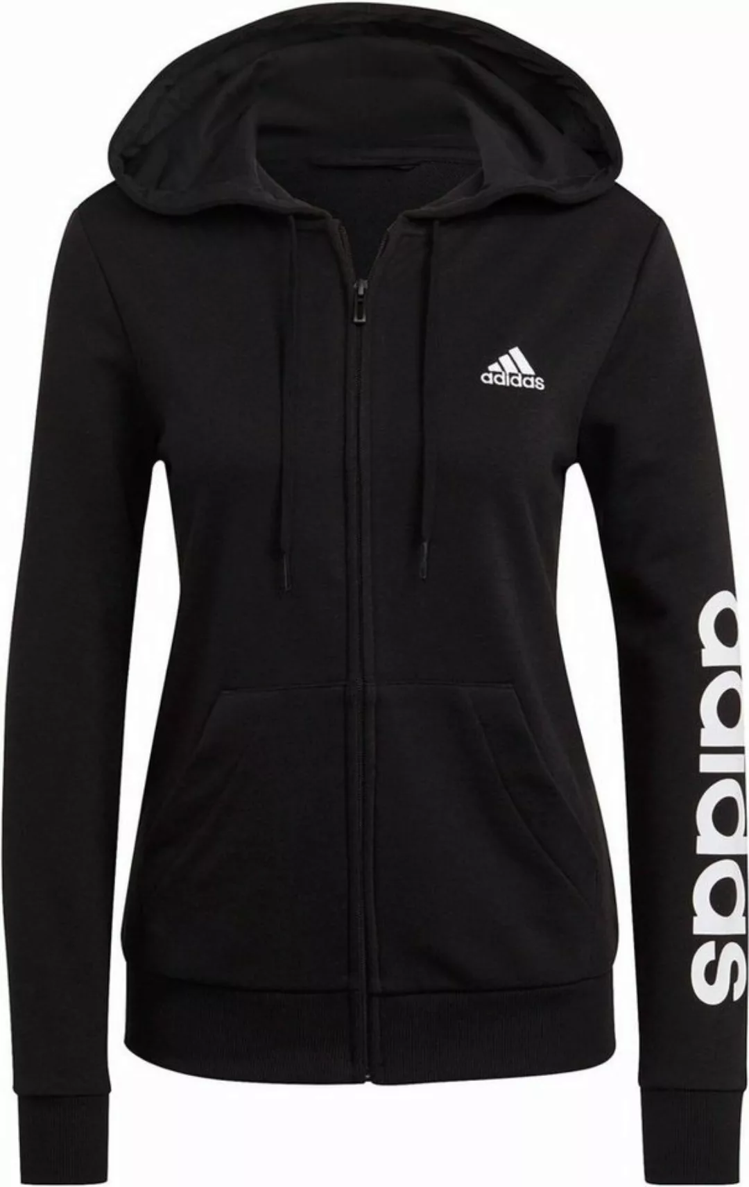 adidas Performance Kapuzensweatshirt W LIN FT FZ HD BLACK/WHITE günstig online kaufen