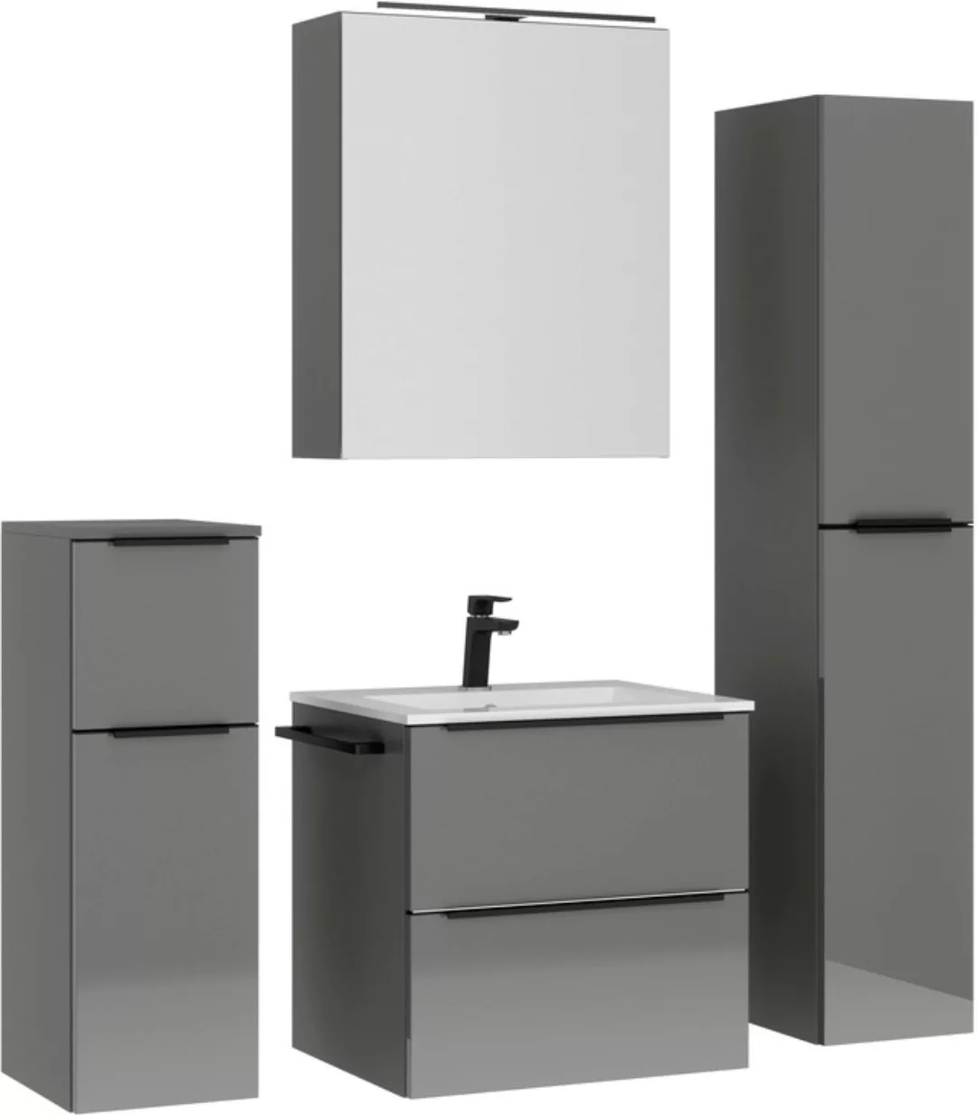 nobilia® Badmöbel-Set »Levere«, (4 St., vormontiert, mit Soft-Close), inkl. günstig online kaufen