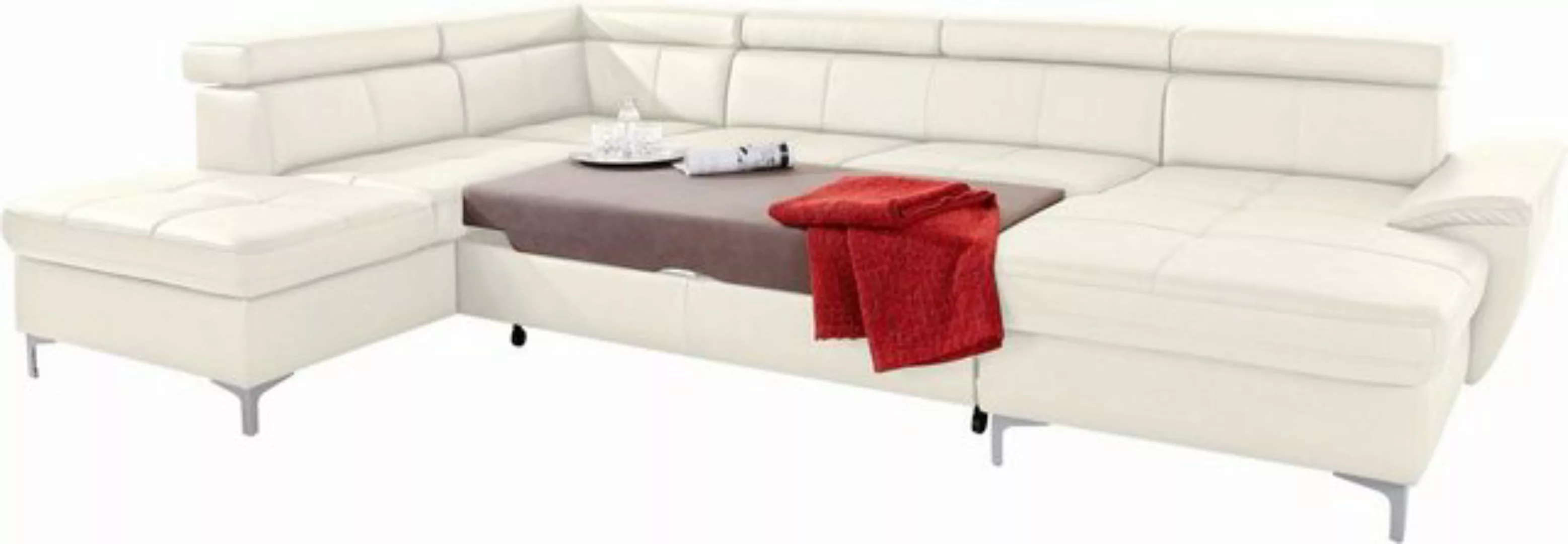 exxpo - sofa fashion Wohnlandschaft Azzano, U-Form, wahlweise mit Bettfunkt günstig online kaufen