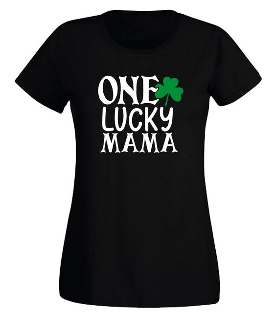 G-graphics T-Shirt Damen T-Shirt - One lucky Mama mit trendigem Frontprint, günstig online kaufen