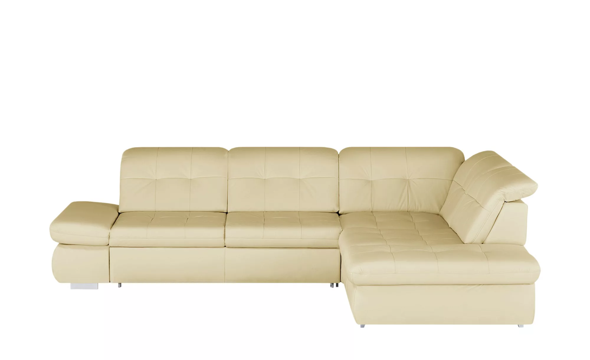 meinSofa Ecksofa Leder  Spencer - beige - Polstermöbel > Sofas > Ecksofas - günstig online kaufen