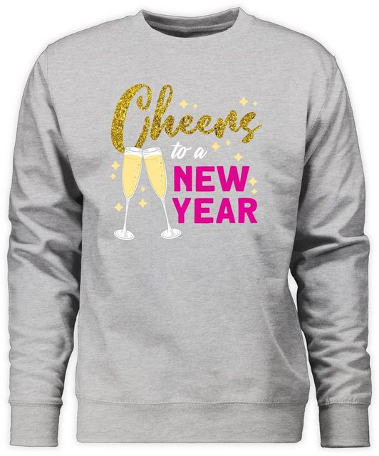 Shirtracer Sweatshirt Cheers to a new year (1-tlg) Silvester Erwachsene günstig online kaufen