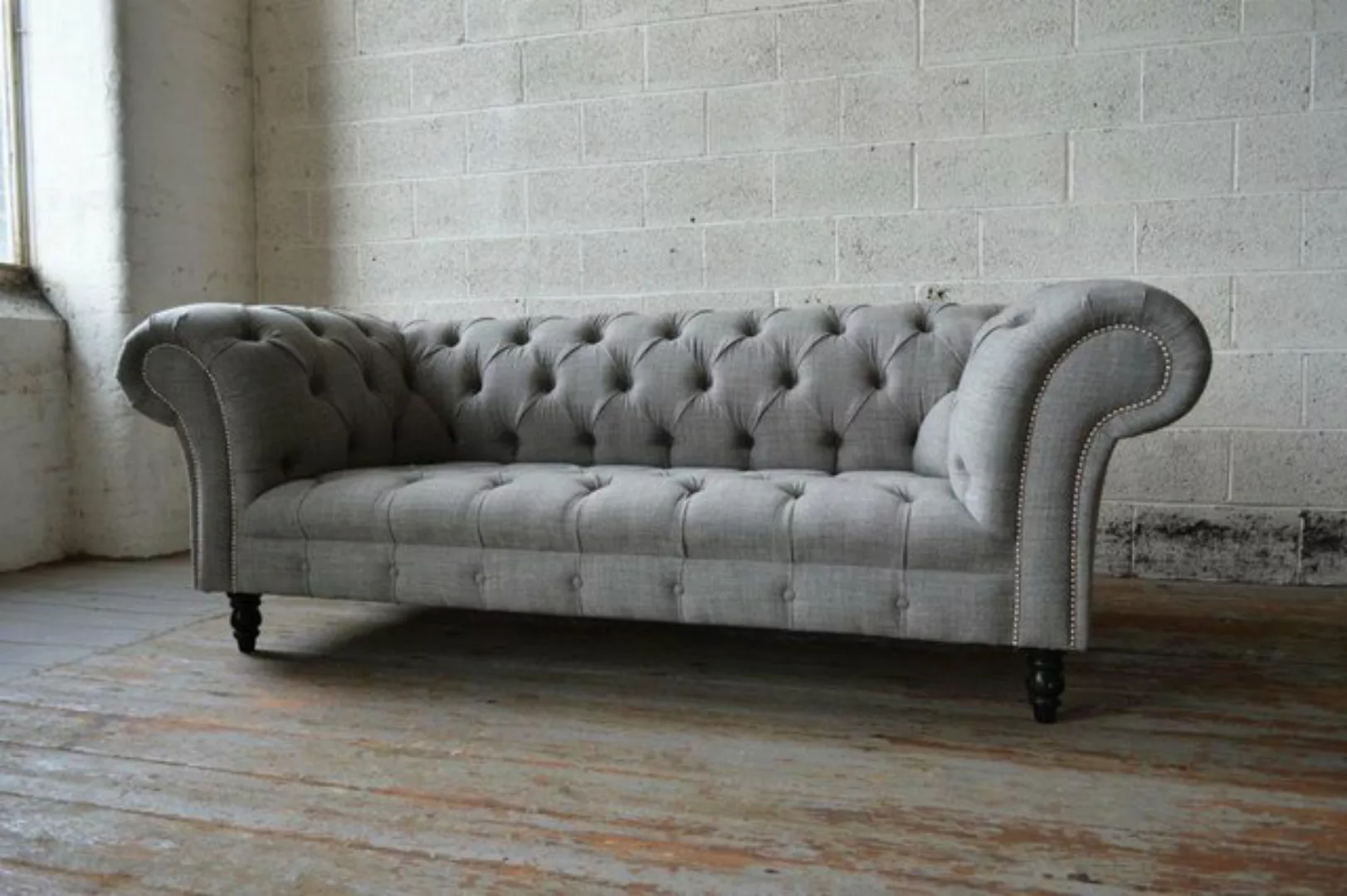 Xlmoebel 3-Sitzer Sofa im Chesterfield-Design 3er-Sofa-Set Stoff Polster, 1 günstig online kaufen