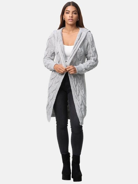 Elara Cardigan Elara Damen Cardigan mit Kapuze (1-tlg) günstig online kaufen