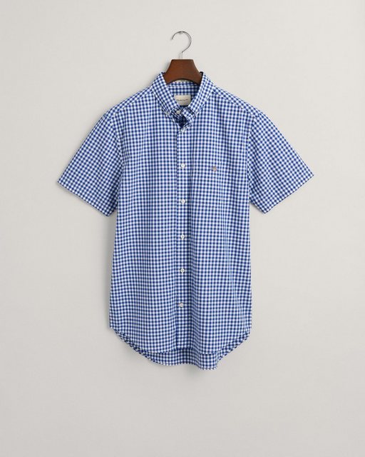 Gant Kurzarmhemd "Regular Fit Gingham Popeline Hemd strapazierfähig pflegel günstig online kaufen