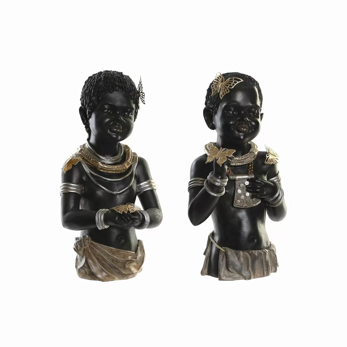 Deko-figur Dkd Home Decor Harz Kolonial Afrikanerin (20,5 X 18 X 35 Cm) (2 günstig online kaufen