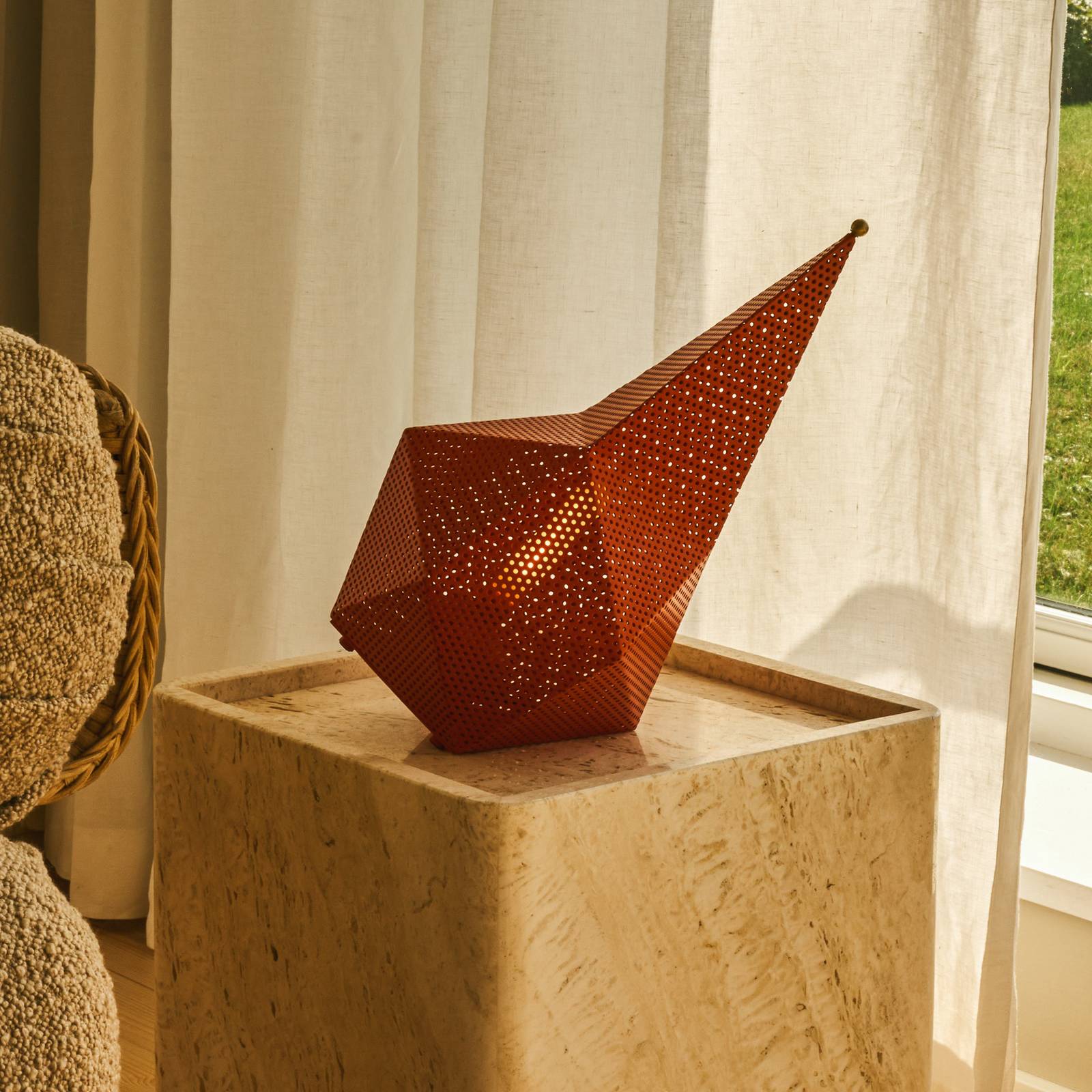 Gubi Akku-Tischleuchte Bagdad, orange, Höhe 36 cm, Metall günstig online kaufen