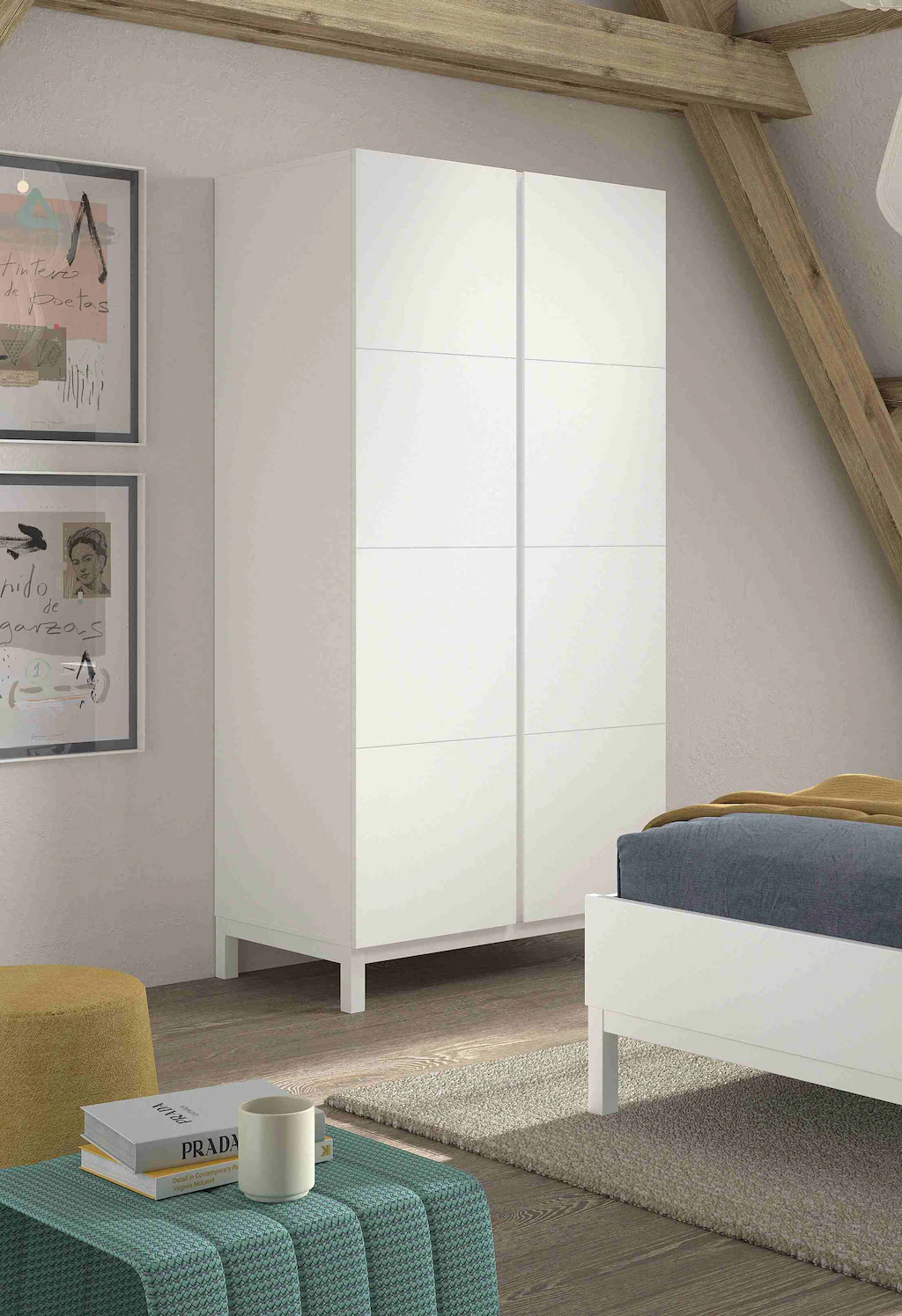 Vipack Kleiderschrank "in modernem Design, Türen mit Profilfräsung, pflegel günstig online kaufen