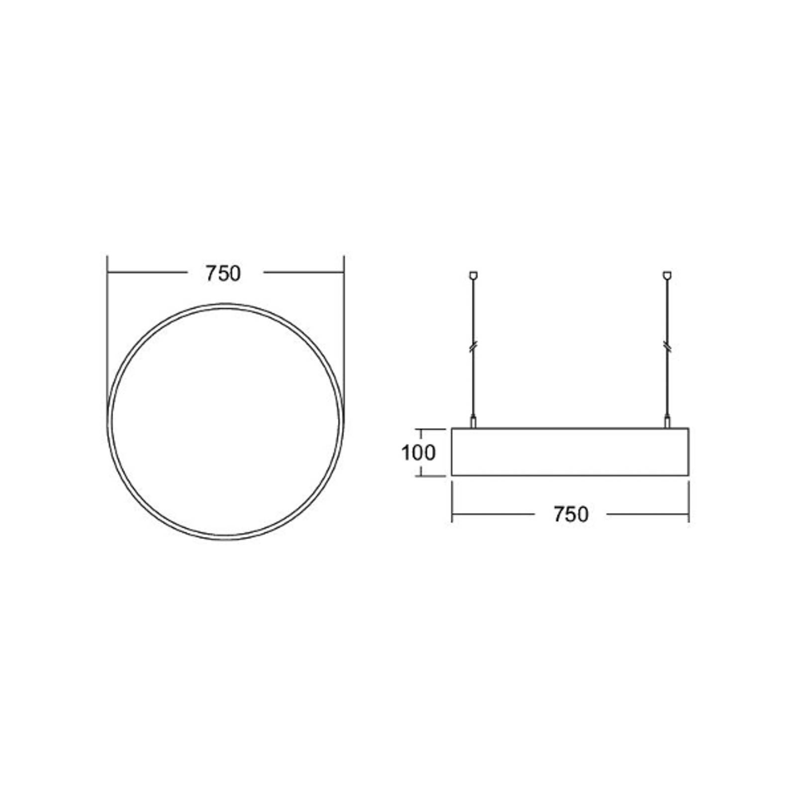 BRUMBERG Biro Circle LED Ø 75 cm direkt DALI, schwarz 3000 K günstig online kaufen