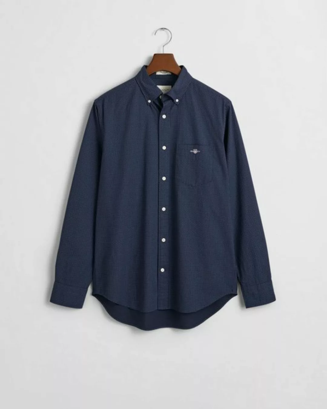 Gant Blusenshirt REG MICRO PRINT SHIRT, EVENING BLUE günstig online kaufen