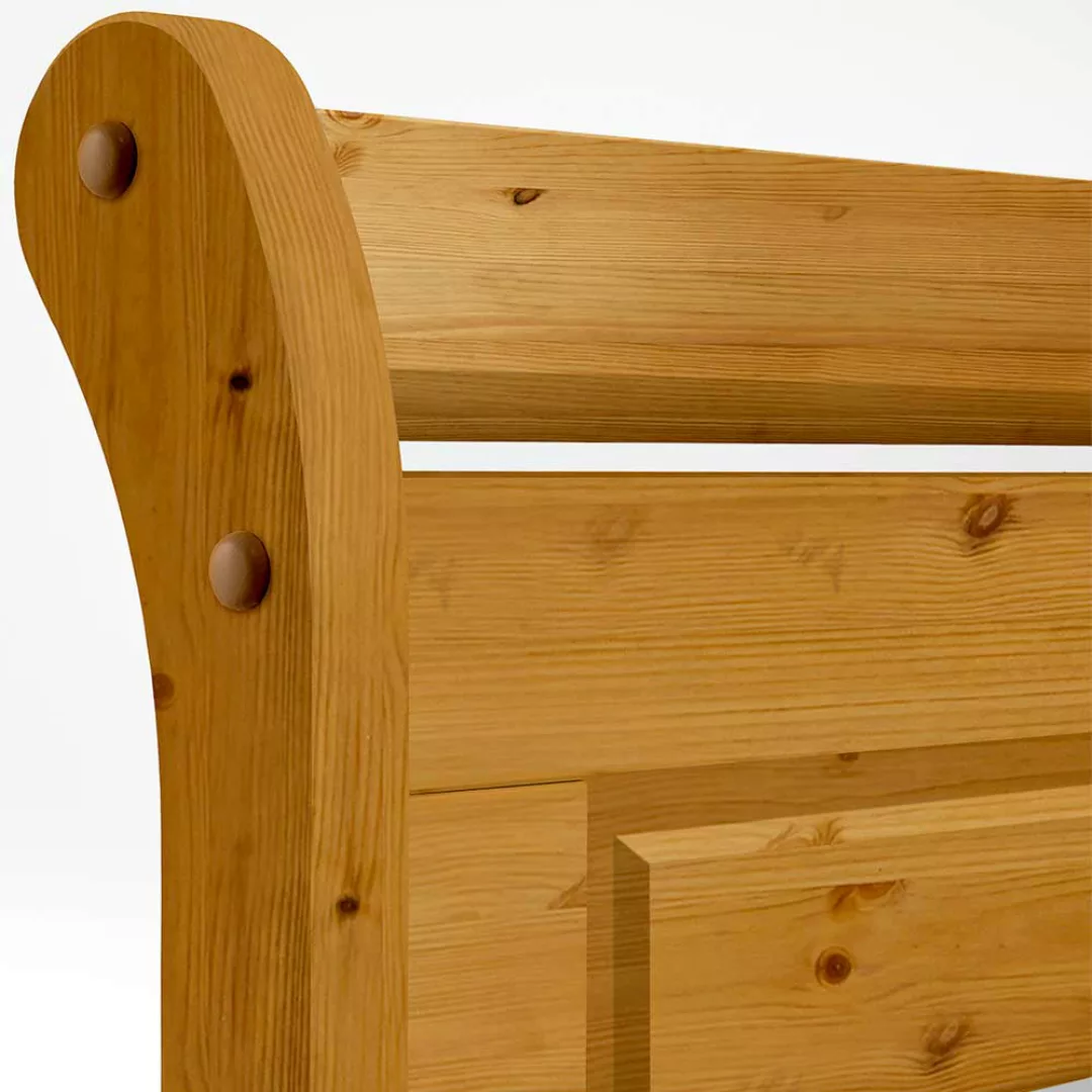 Holzbett aus Kiefer Massivholz gebeizt und geölt günstig online kaufen