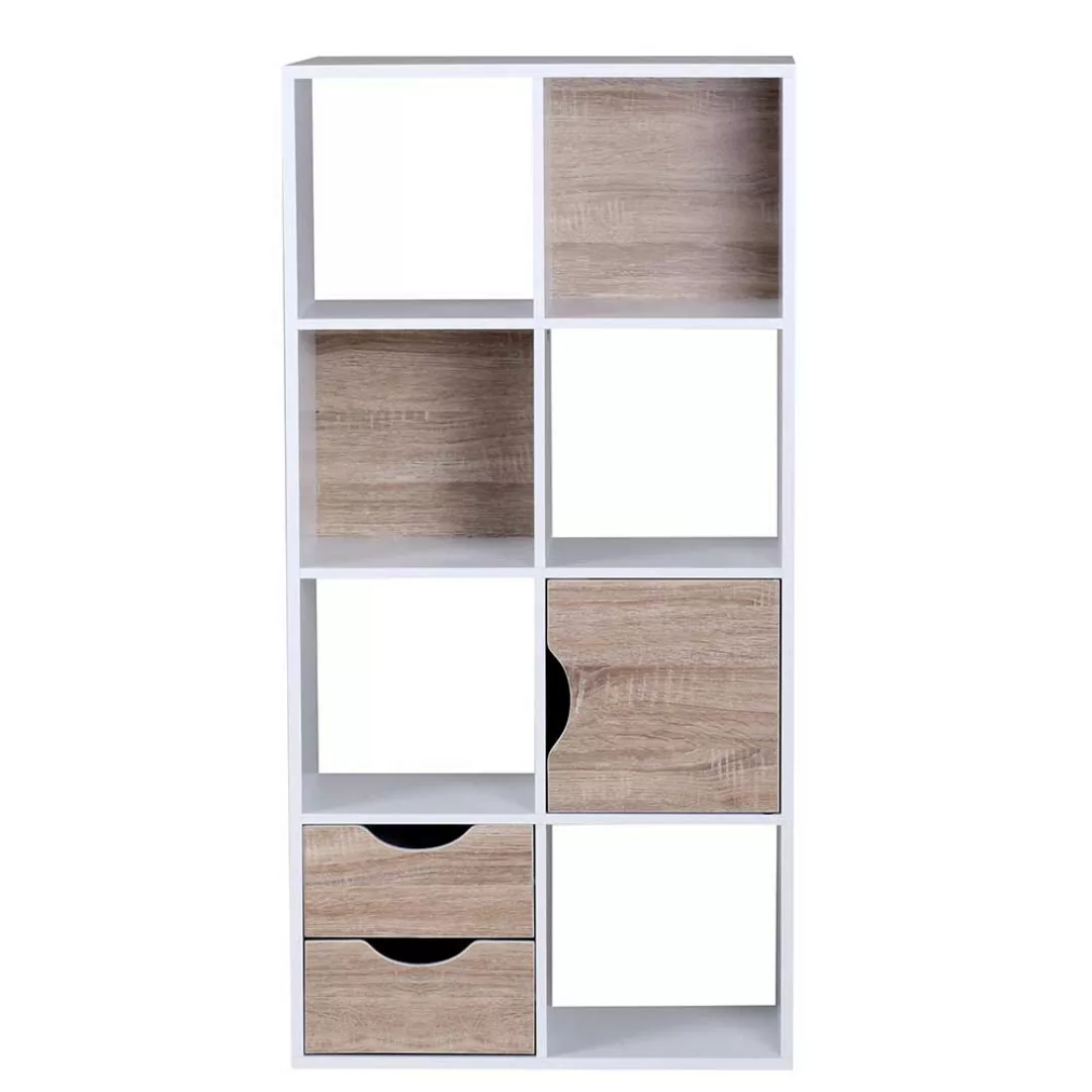 Buchregal mit Schubladen in modernem Design 120 cm hoch günstig online kaufen