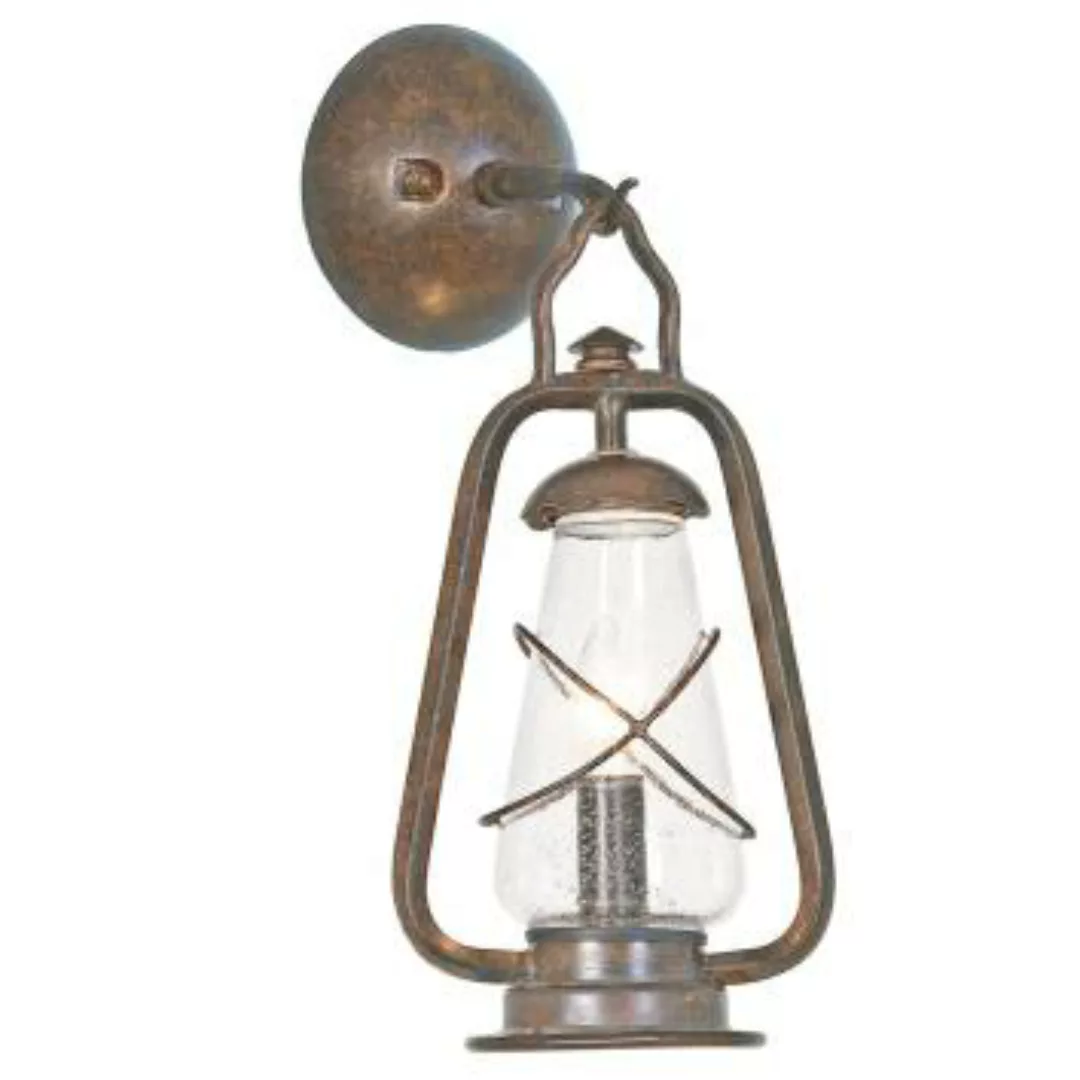 Vintage Wandlampe Außen Schmiedeeisen Glas IP43 günstig online kaufen
