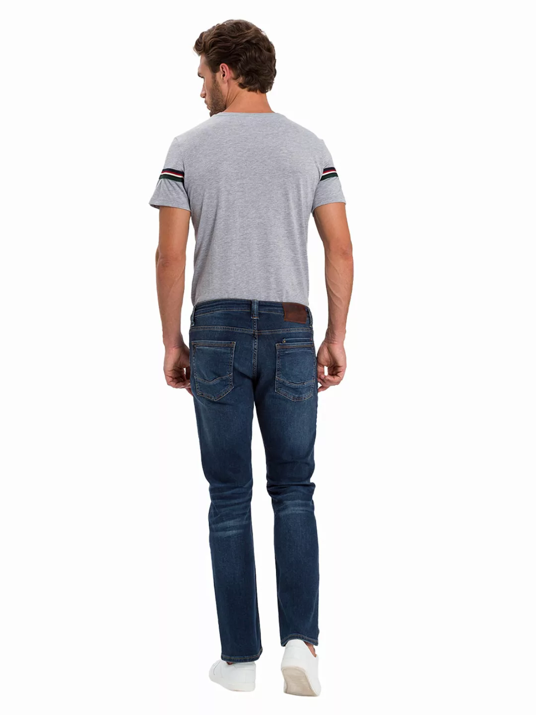 Cross Jeans Herren Jeans Dylan - Regular Fit - Blau - Dark Blue günstig online kaufen