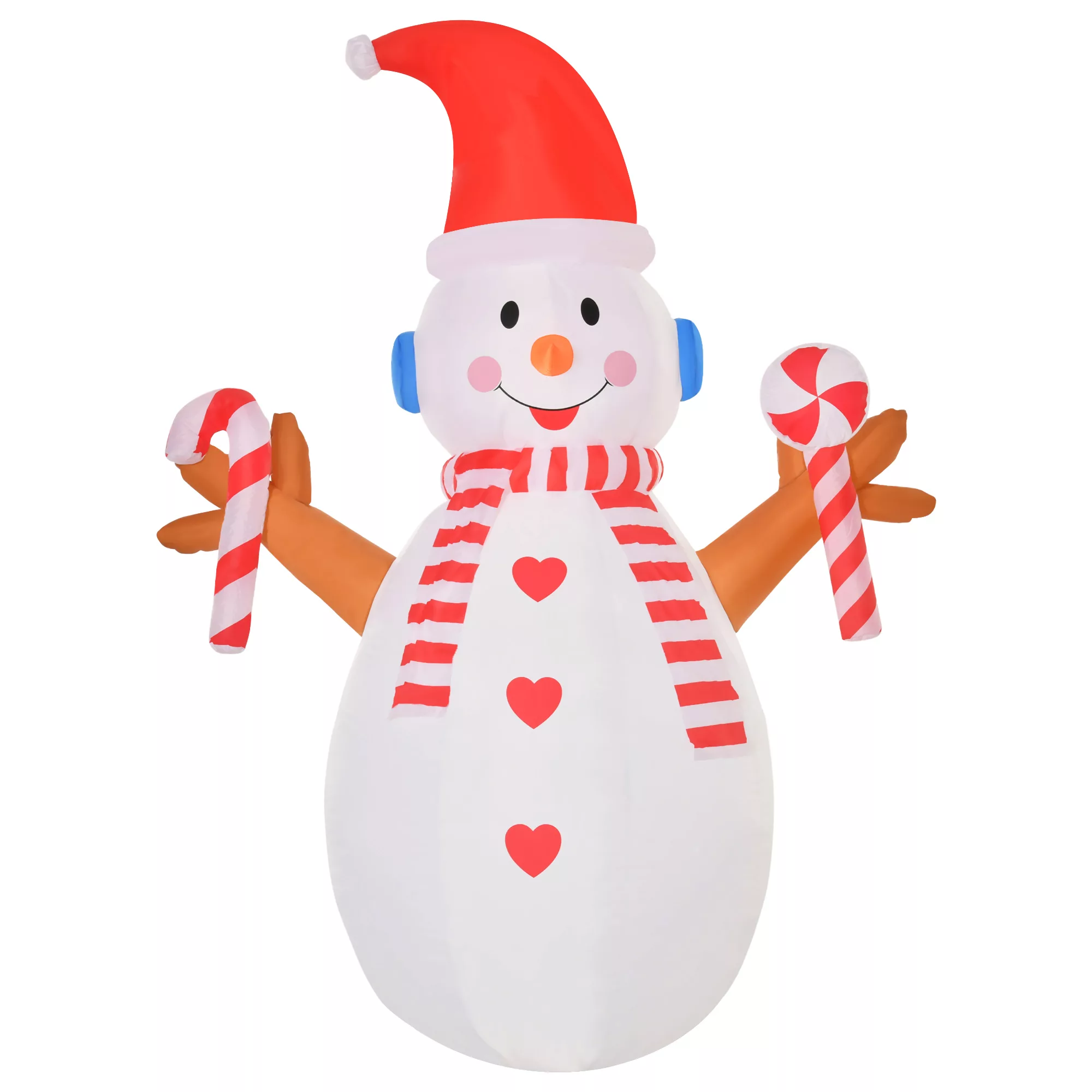 HOMCOM Aufblasbarer Schneemann 240 cm mit rotierender Beleuchtung Weihnacht günstig online kaufen