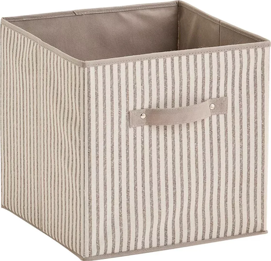 Zeller Present Aufbewahrungsbox "Stripes", faltbar, Vlies, beige günstig online kaufen