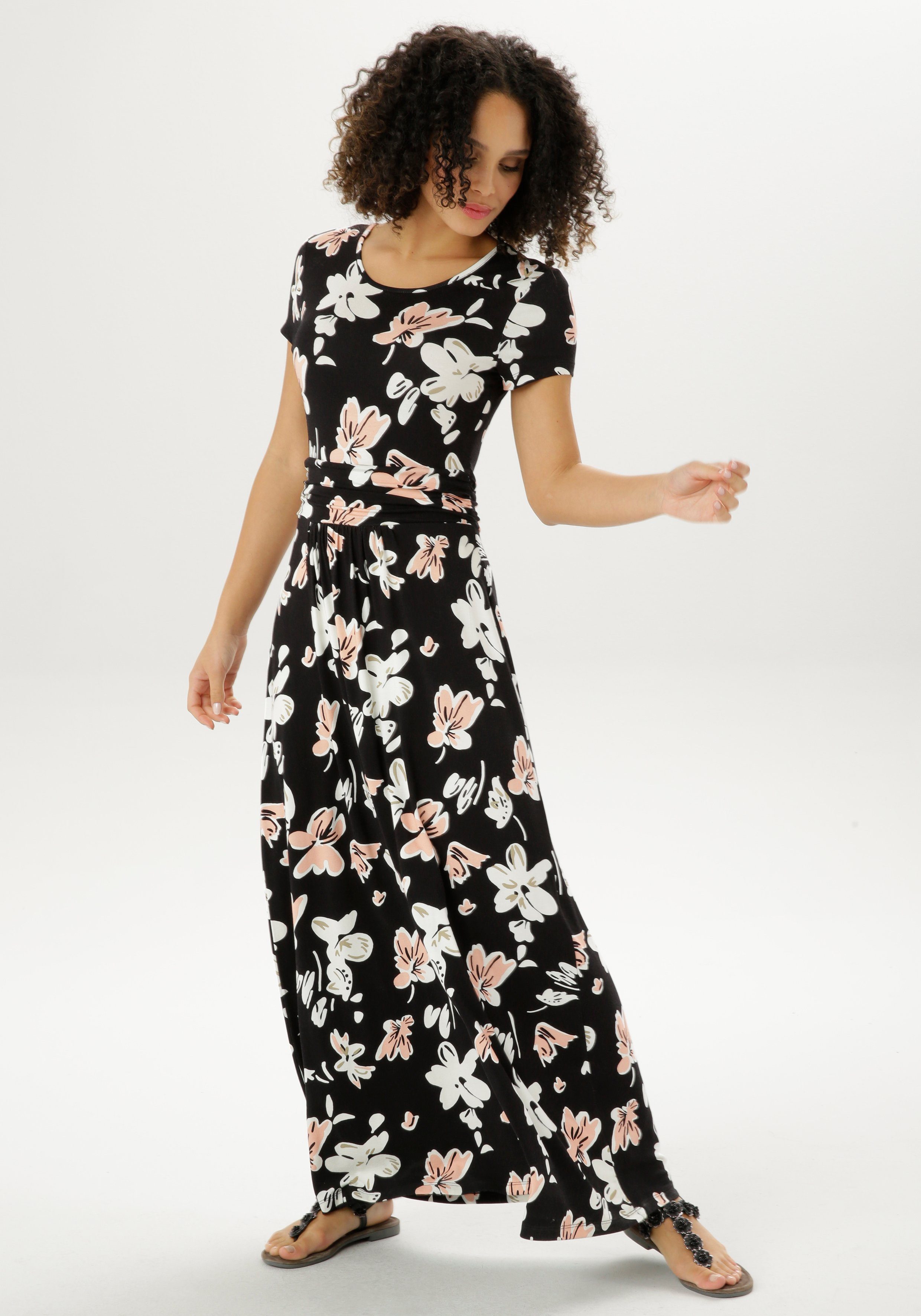 Aniston SELECTED Sommerkleid, mit gerafftem Taillenbund günstig online kaufen