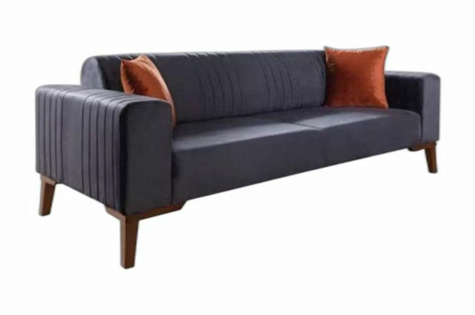 Xlmoebel Sofa Grau Drei-Sitzer Sofa Sofatische Elegantes Sitzmöbel Sofa, 1 günstig online kaufen