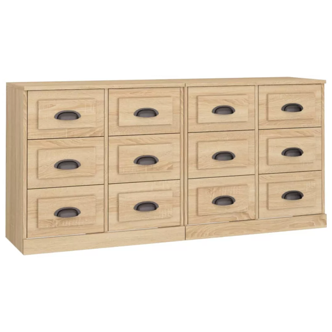 Vidaxl Sideboards 2 Stk. Sonoma-eiche Holzwerkstoff günstig online kaufen