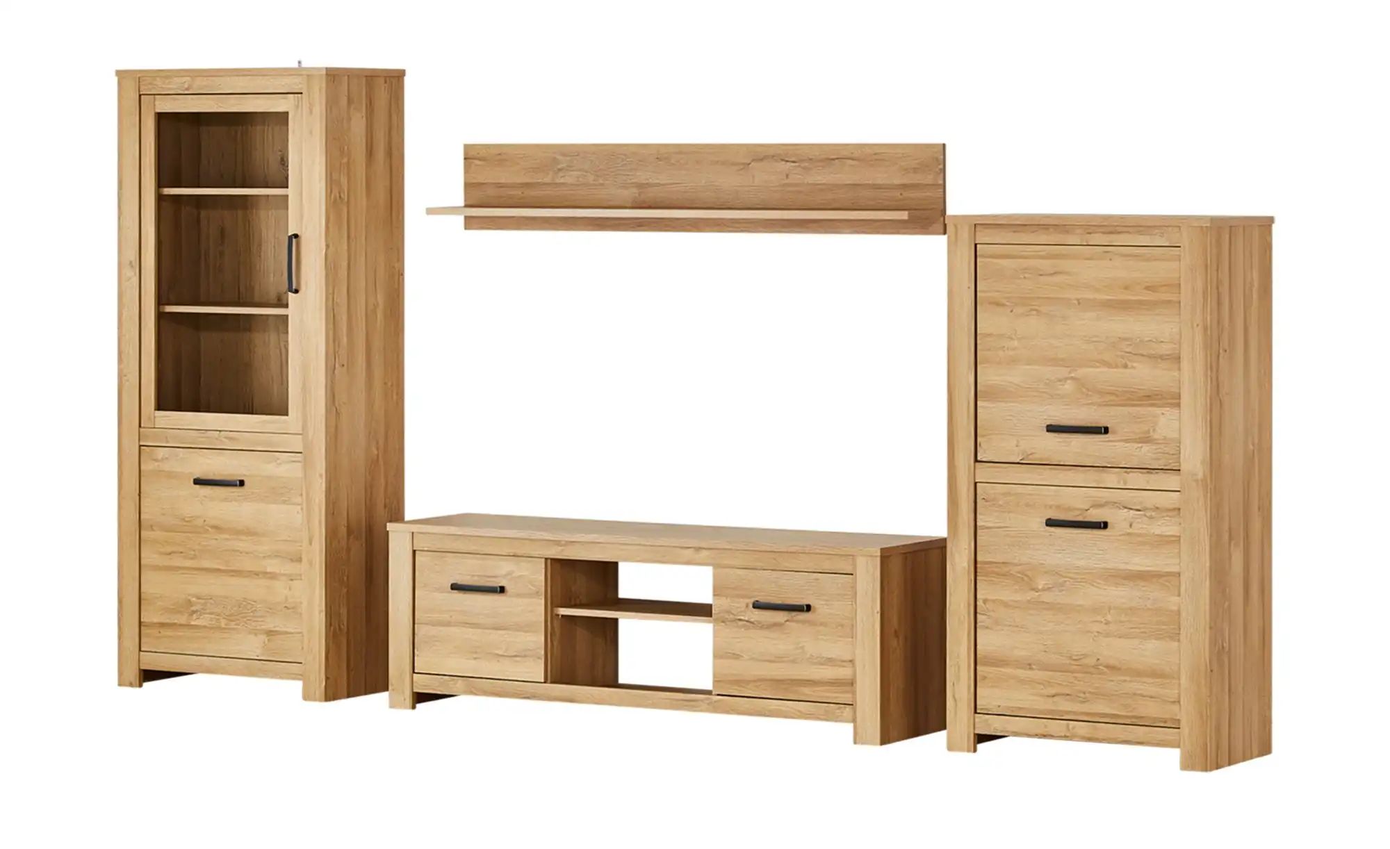 Wohnkombination  Cagliari ¦ holzfarben ¦ Maße (cm): B: 334 H: 185 T: 42.0 K günstig online kaufen