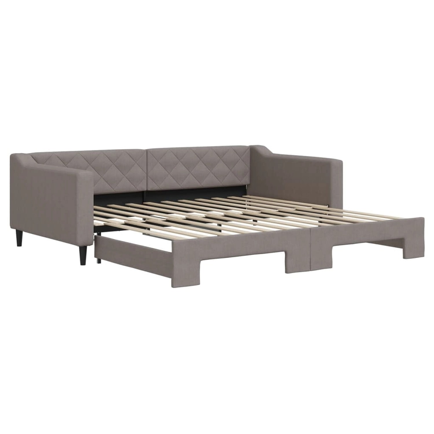 vidaXL Gästebett Gästebett Tagesbett Ausziehbar Taupe 100x200 cm Stoff Bett günstig online kaufen