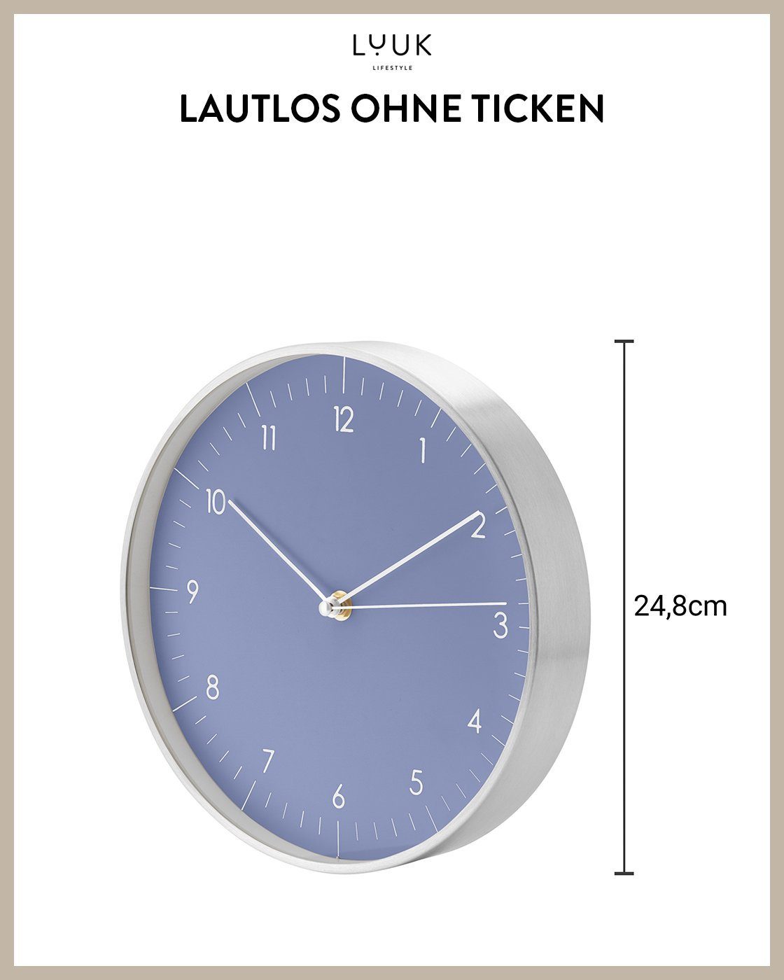 LUUK LIFESTYLE Wanduhr Helsinki (lautlos und günstig online kaufen