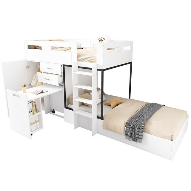 Gotagee Kinderbett Etagenbett 90x200cm Gästebett Multifunktionsbett Holzbet günstig online kaufen