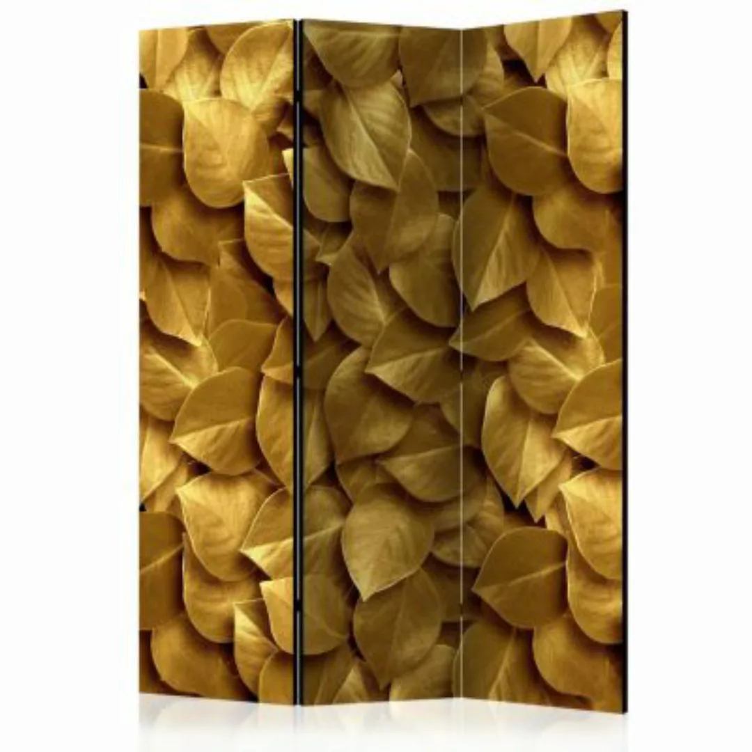 artgeist Paravent Golden Leaves [Room Dividers] gold Gr. 135 x 172 günstig online kaufen