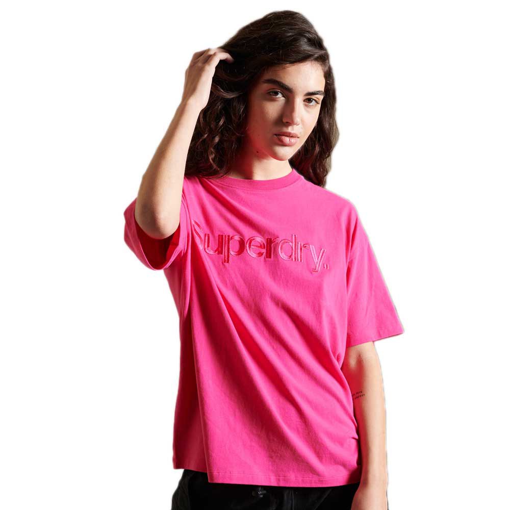 Superdry Core Logo Source Kurzarm T-shirt L Hot Pink günstig online kaufen