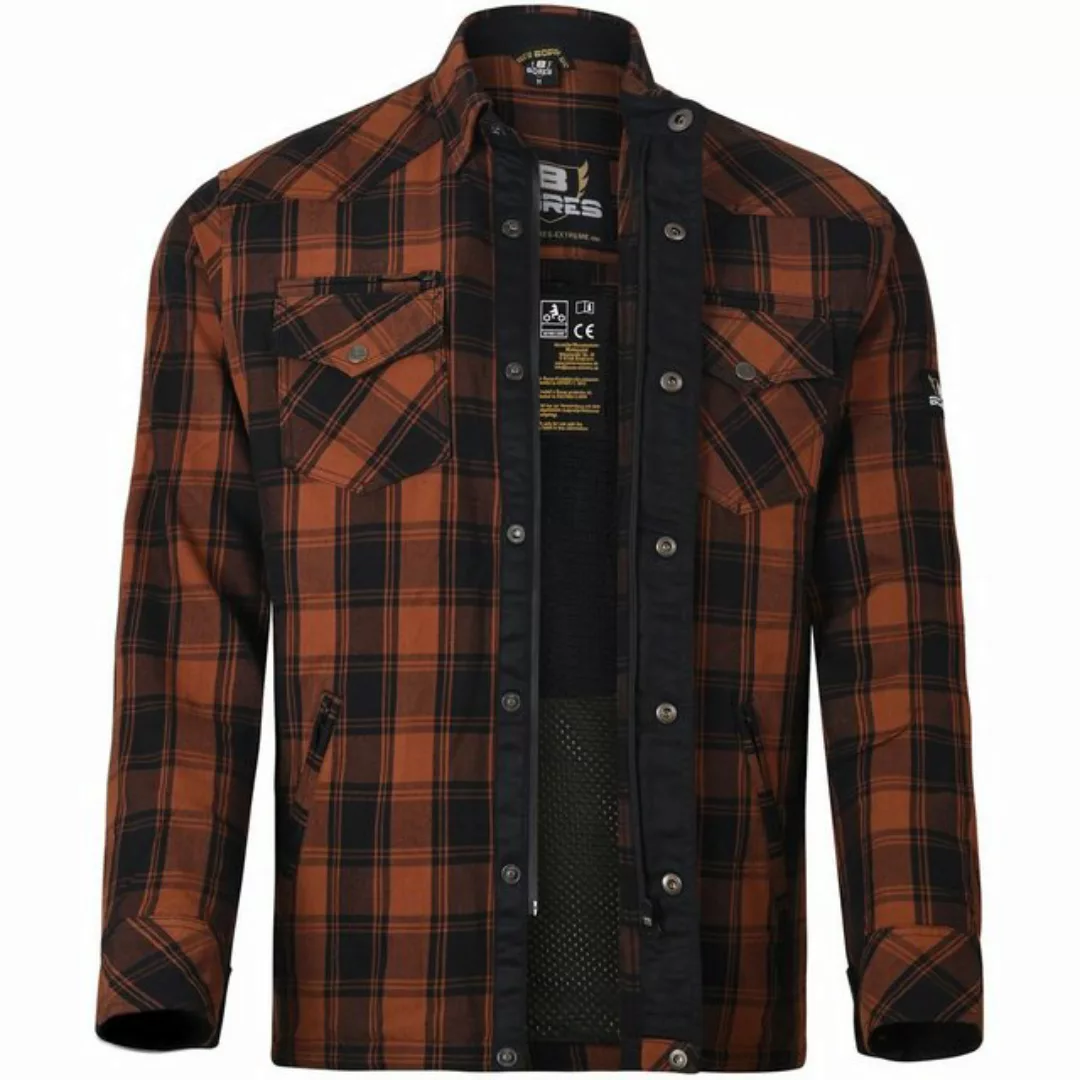 Bores Motorradjacke Bores Lumberjack Jacken-Hemd orange / schwarz Herren XL günstig online kaufen