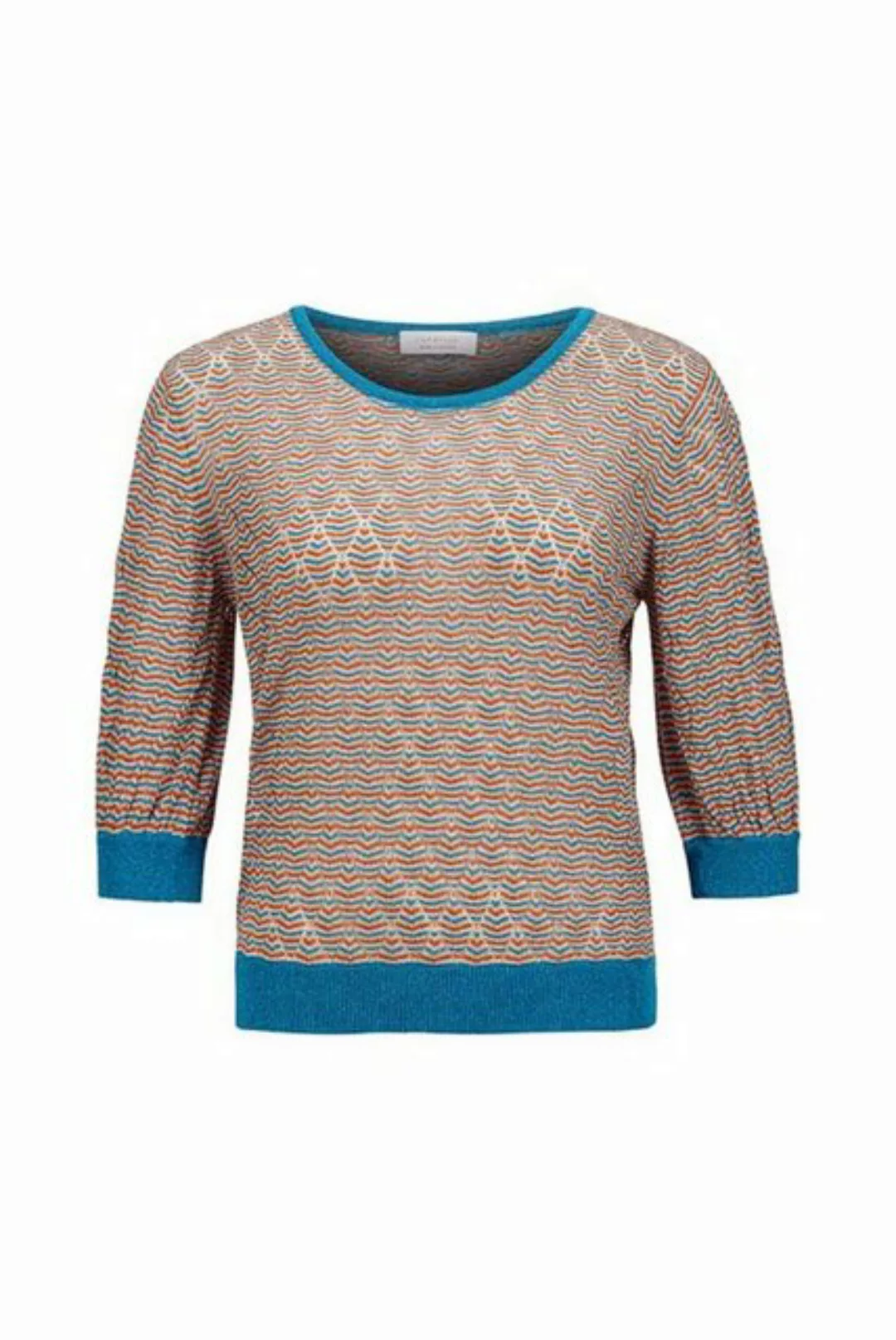Rich & Royal Sweatshirt Striped shiny crew-neck pullover re günstig online kaufen