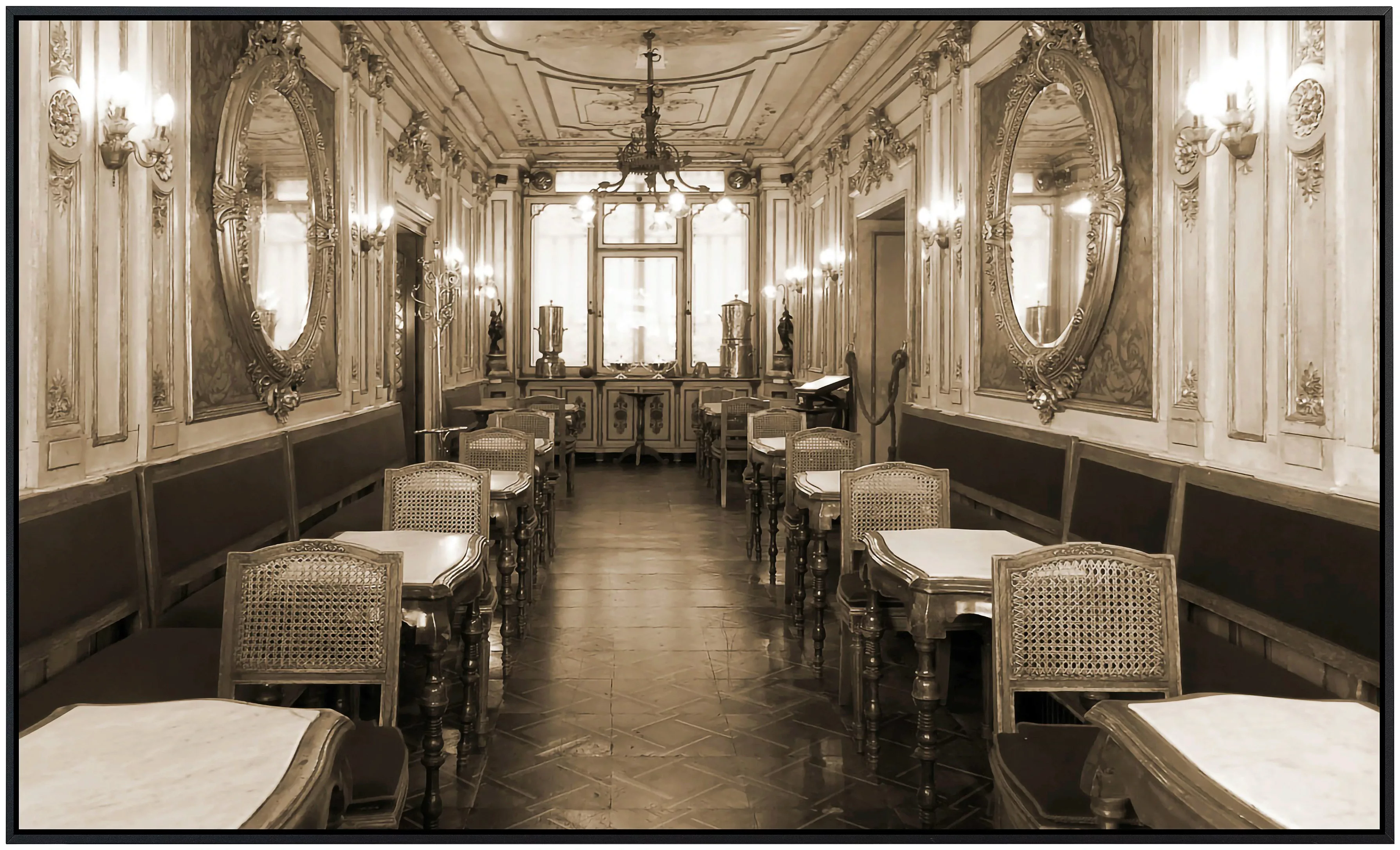Papermoon Infrarotheizung »Vintage Cafe Interieur« günstig online kaufen