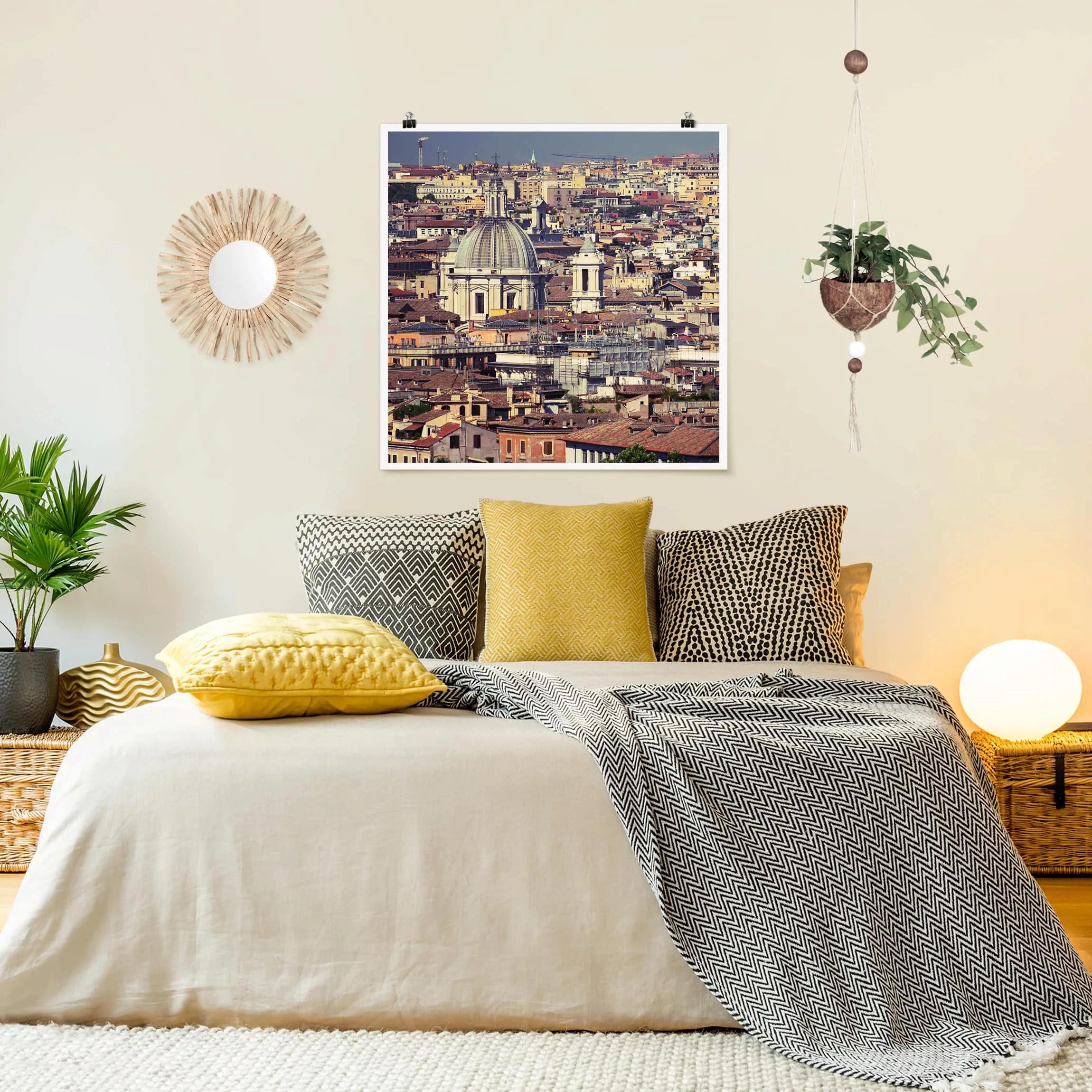 Poster Architektur & Skyline - Quadrat Rome Rooftops günstig online kaufen